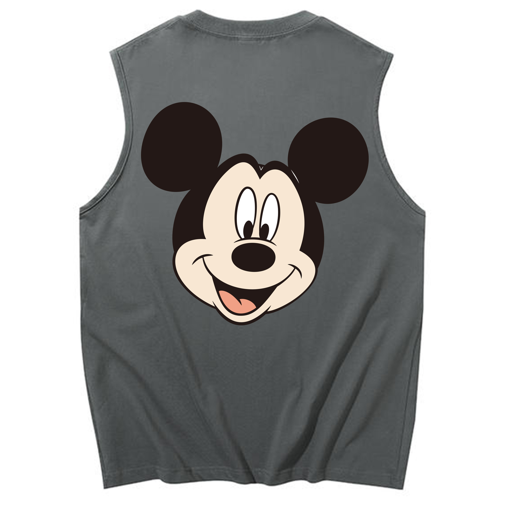 ミッキーマウス Mickey Mouse コットン100％タンクトップ（背面プリント）